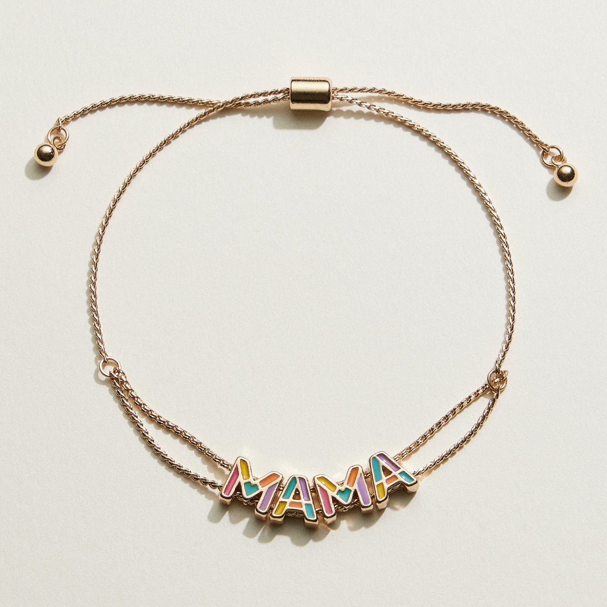Mixed Colored Enamel Mama & Mini Bracelet Set | Mama Mini Jewelry