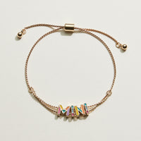 Mixed Colored Enamel Mama & Mini Bracelet Set | Mama Mini Jewelry