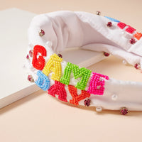 Game Day Seed Beaded Headband