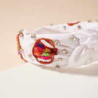 Game Day Seed Beaded Knotted Headband