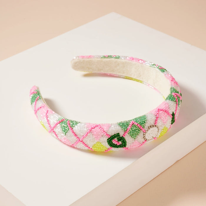 Zig Zag Seed Bead Headband