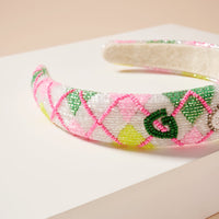 Zig Zag Seed Bead Headband