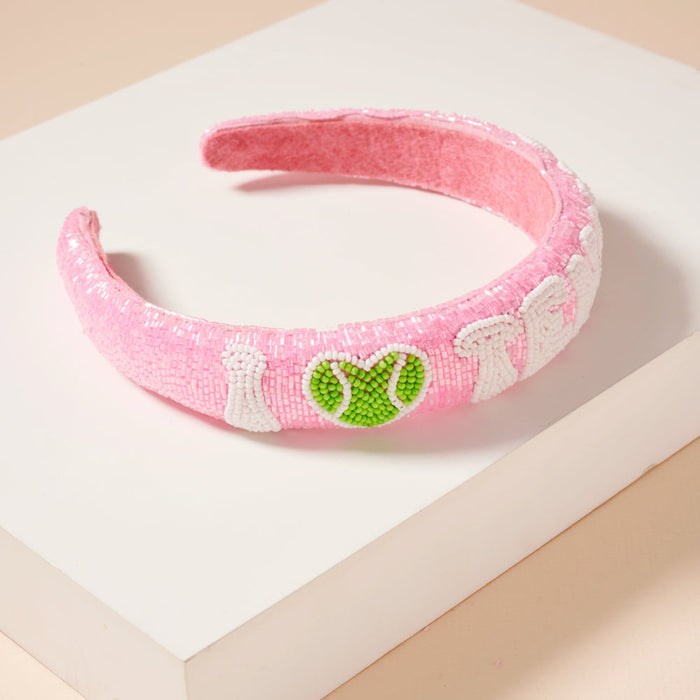 I Love Team Seed Bead Headband
