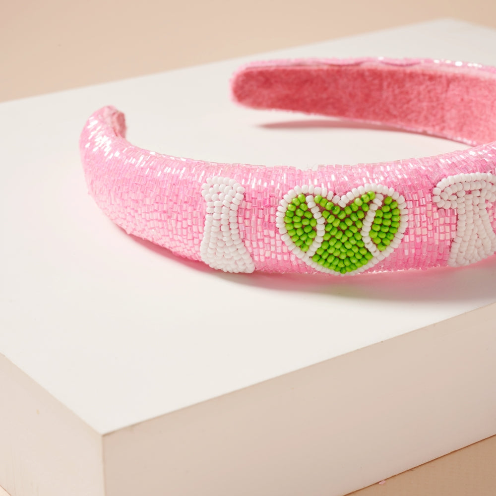 I Love Team Seed Bead Headband