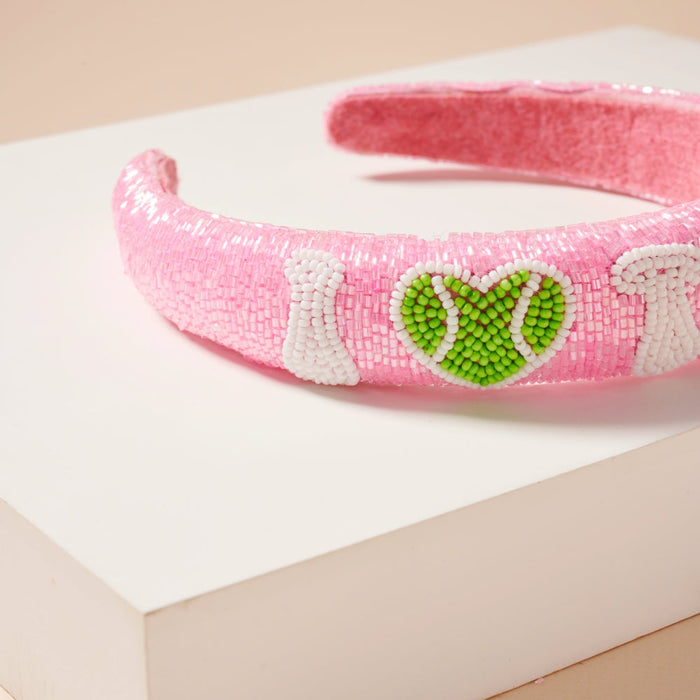 I Love Team Seed Bead Headband