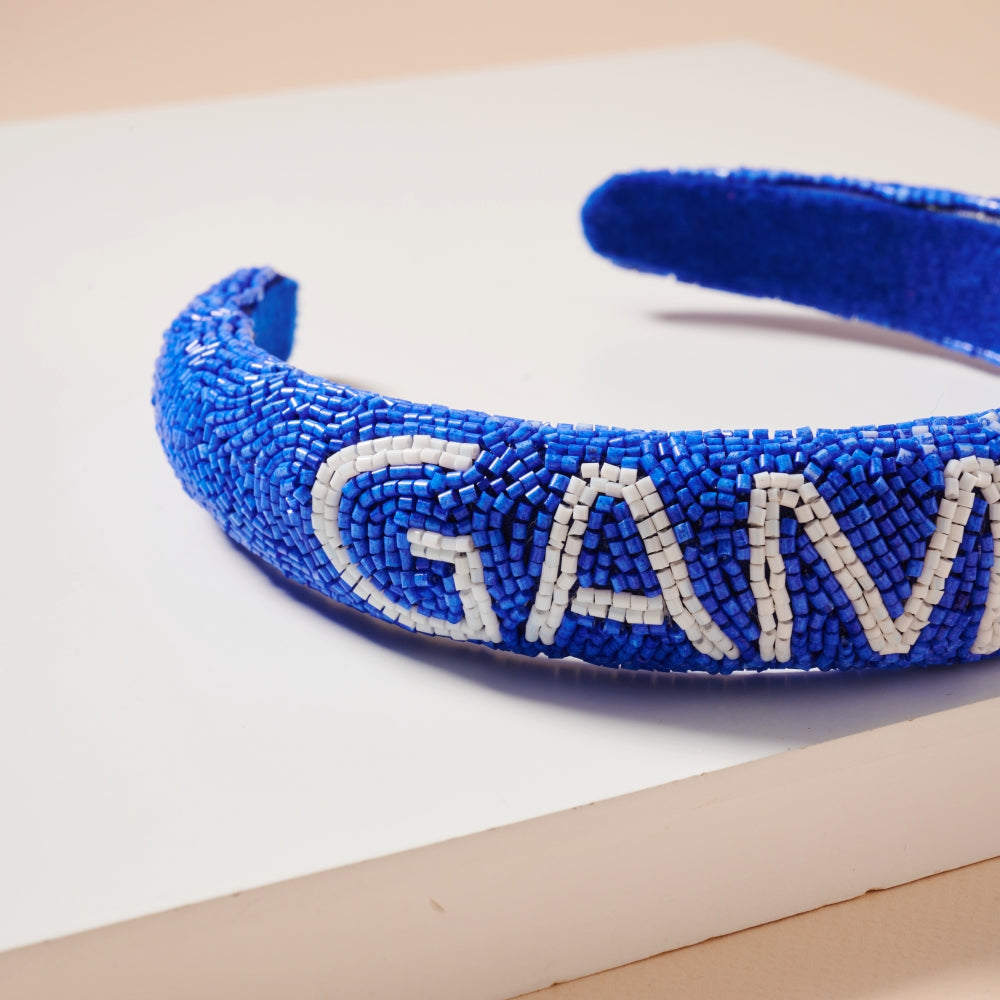 Game Day Seed Beaded Headband