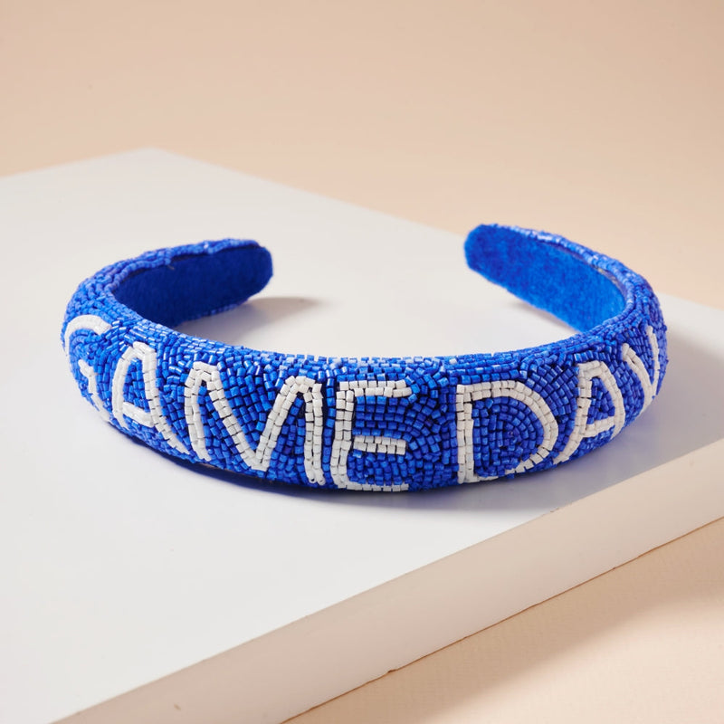 Game Day Seed Beaded Headband