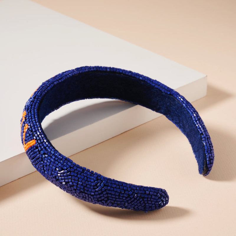 Game Day Seed Beaded Headband