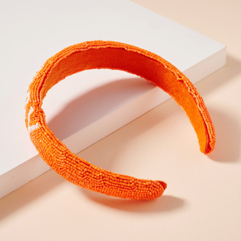 Game Day Seed Beaded Headband