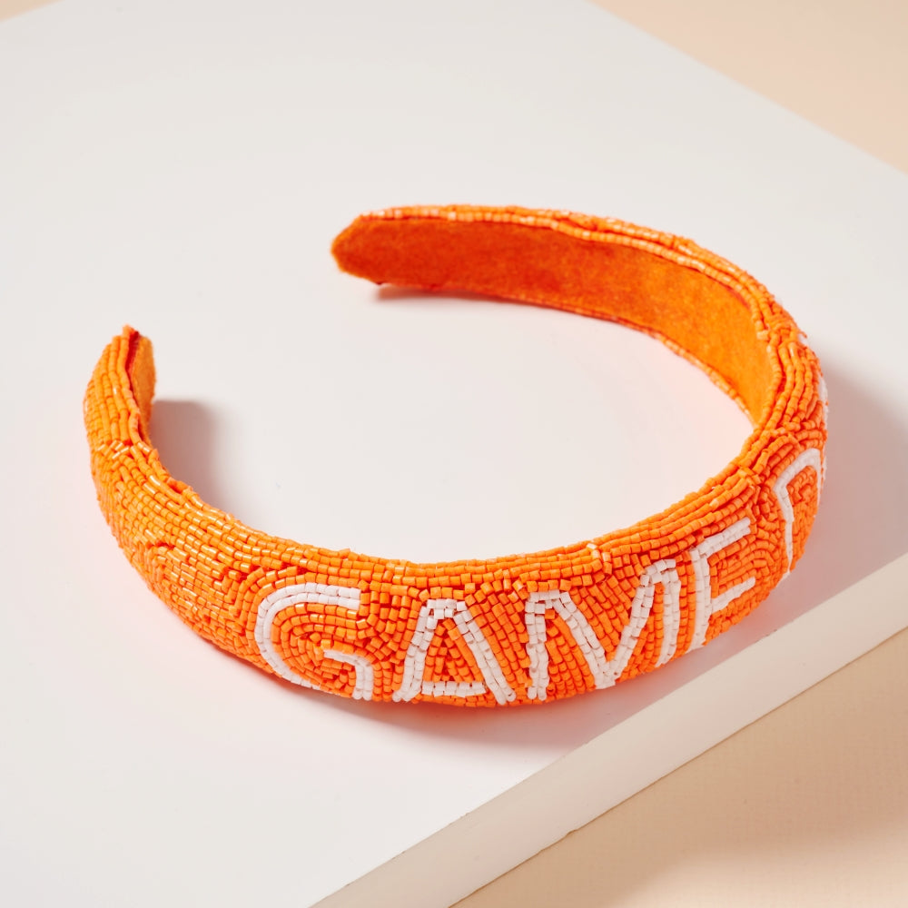 Game Day Seed Beaded Headband