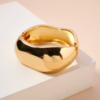 Wide and Wavy 18K Gold Cuff Bracelet