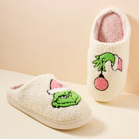 Christmas Green Monster Home Slippers