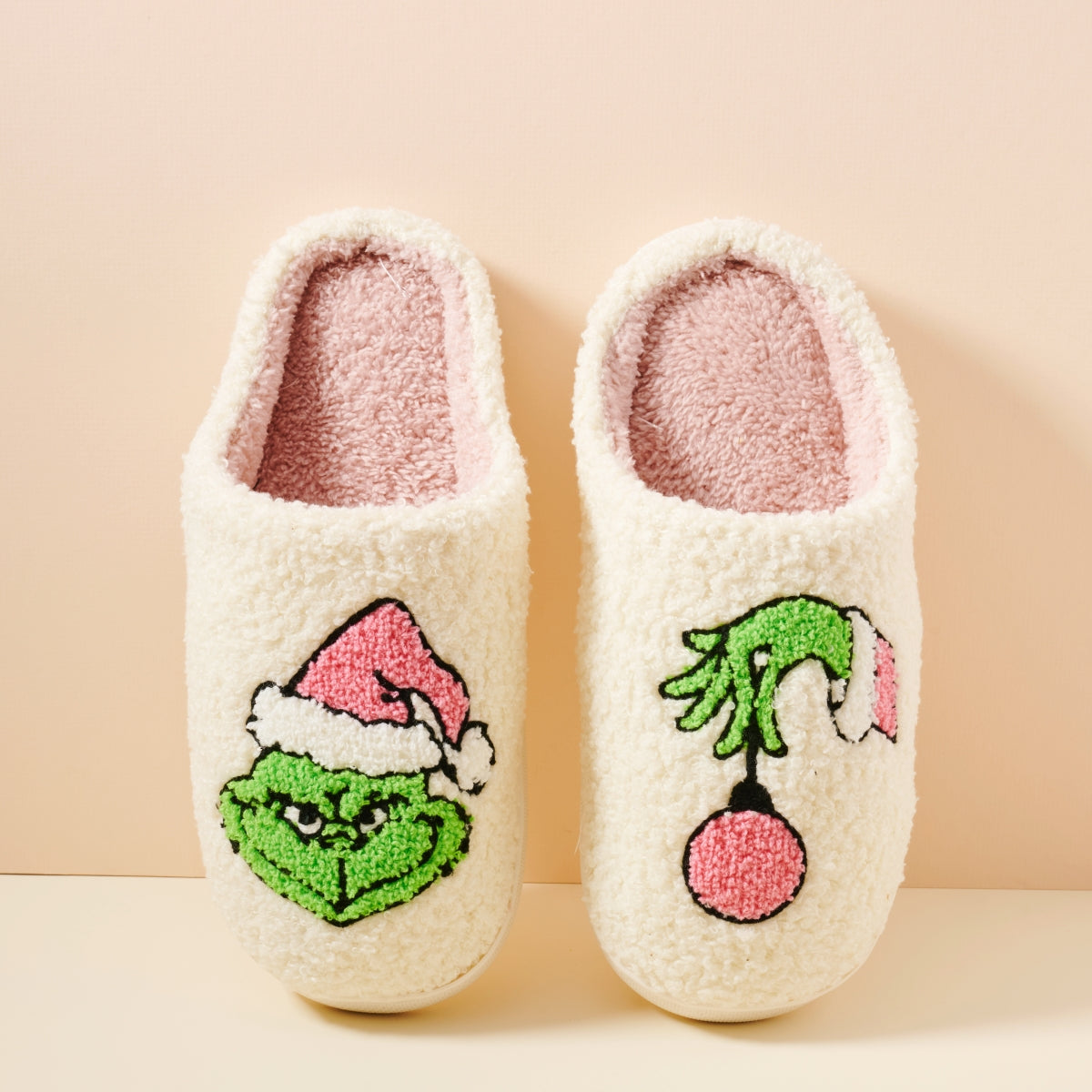 Christmas Green Monster Home Slippers