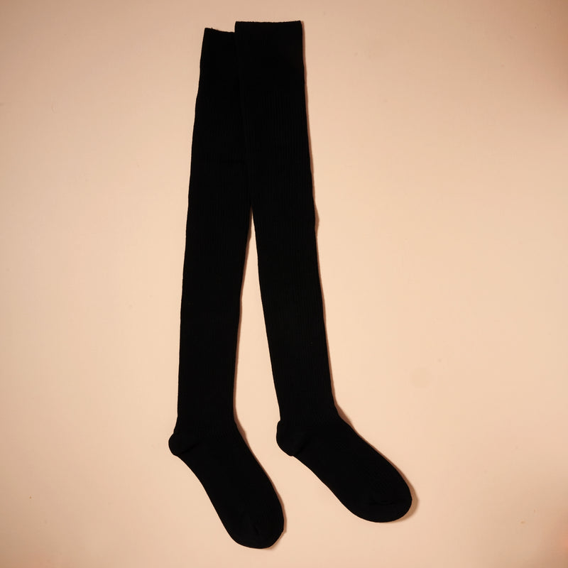 Basic Solid Over The Knee Socks