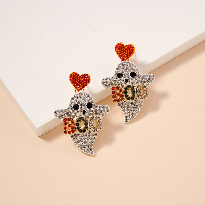 Halloween Boo Ghost Dangling Earrings
