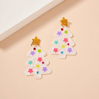 Christmas Tree with Stars Dangling Earrings