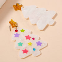 Christmas Tree with Stars Dangling Earrings