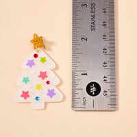 Christmas Tree with Stars Dangling Earrings