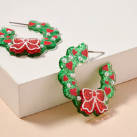 Christmas Decoration Hoop Earrings