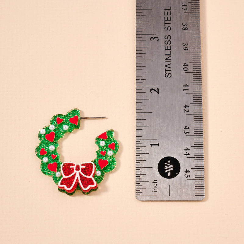 Christmas Decoration Hoop Earrings