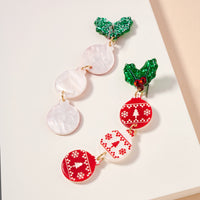 Christmas Tree Balls Dangling Earrings