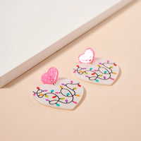 Christmas Lights Dangling Earrings
