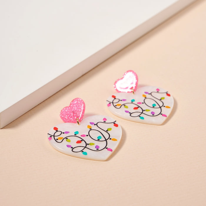 Christmas Lights Dangling Earrings