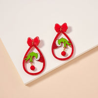 Christmas Green Monster Hand Dangling Earrings