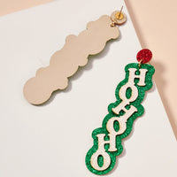 Christmas Ho Ho Ho Dangling Earrings