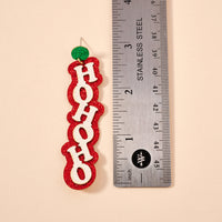 Christmas Ho Ho Ho Dangling Earrings