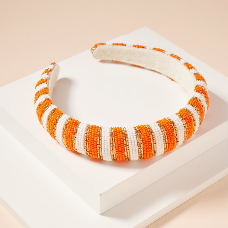 Color Block Seed Bead Headband