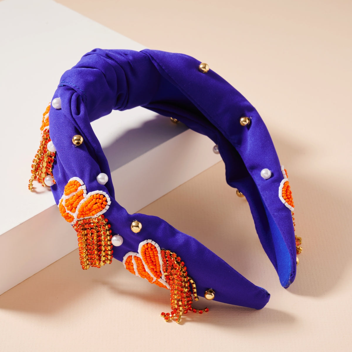 Tassels Seed Bead & Pearls Headband