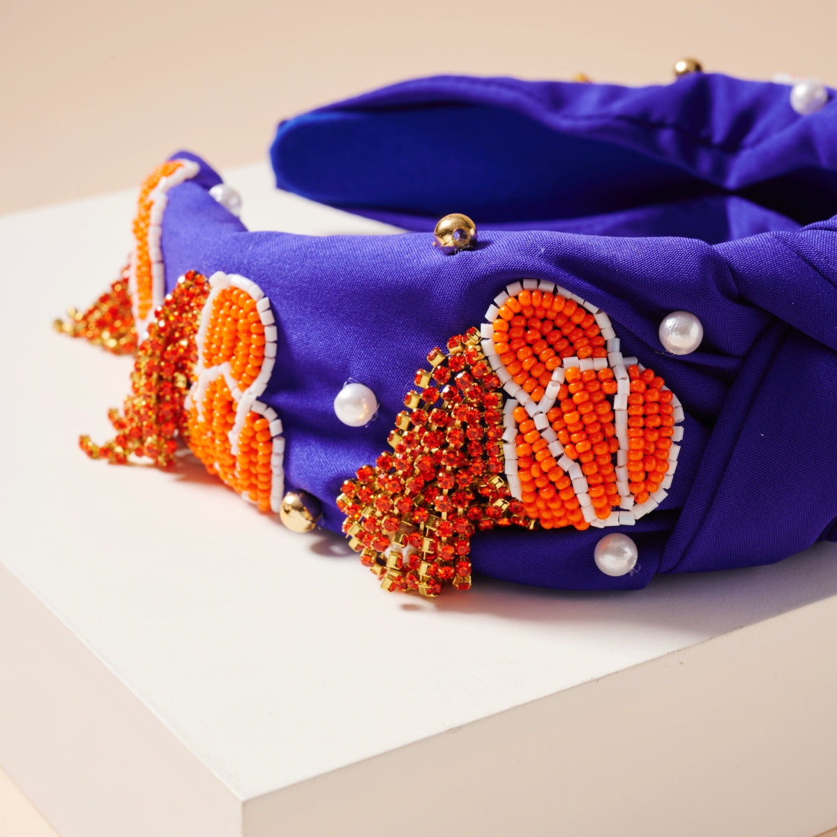 Tassels Seed Bead & Pearls Headband