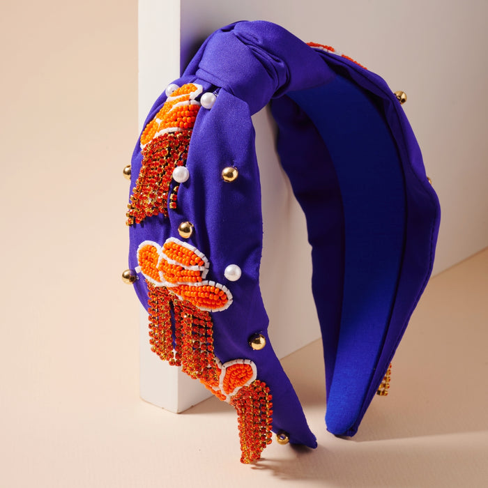 Tassels Seed Bead & Pearls Headband