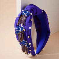 Tassels Seed Bead & Pearls Headband