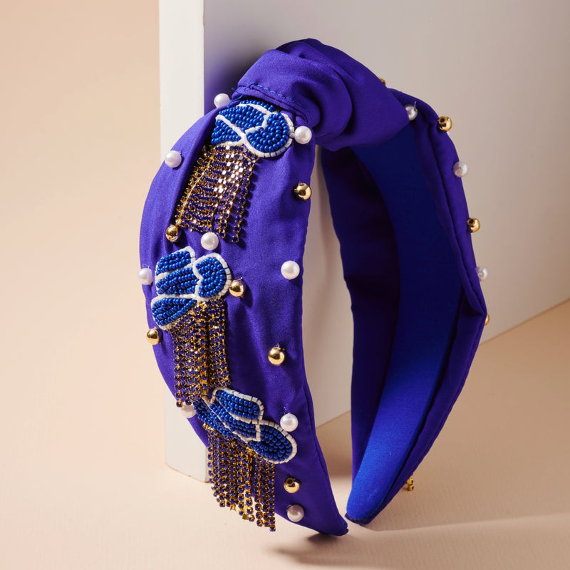Tassels Seed Bead & Pearls Headband