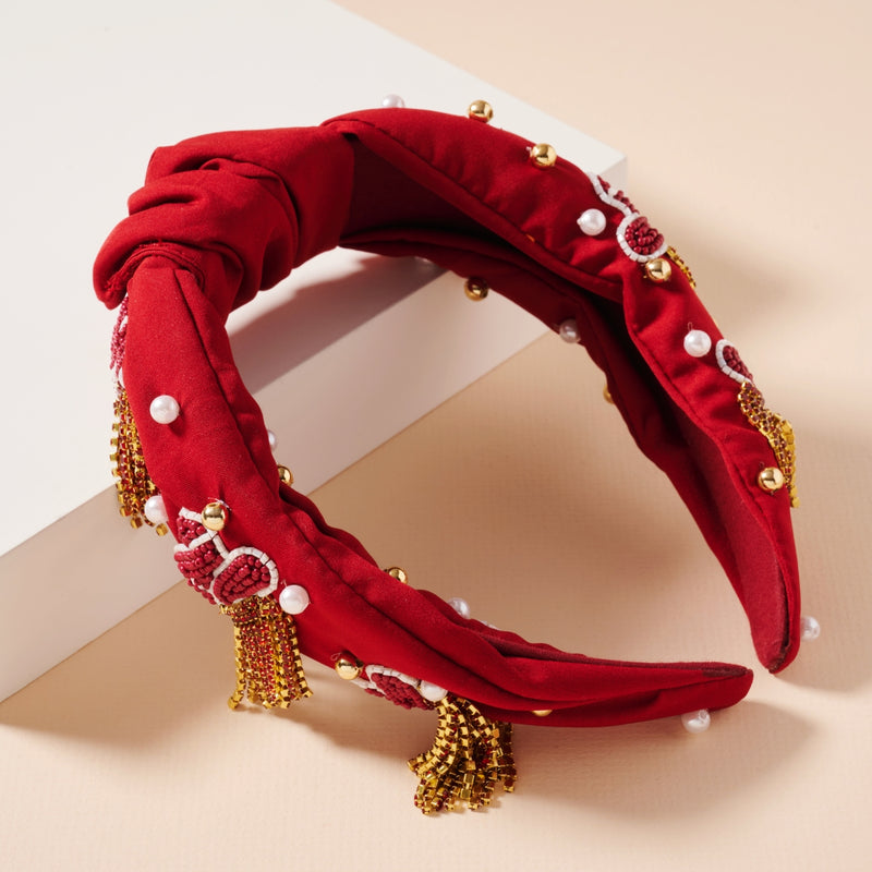 Tassels Seed Bead & Pearls Headband