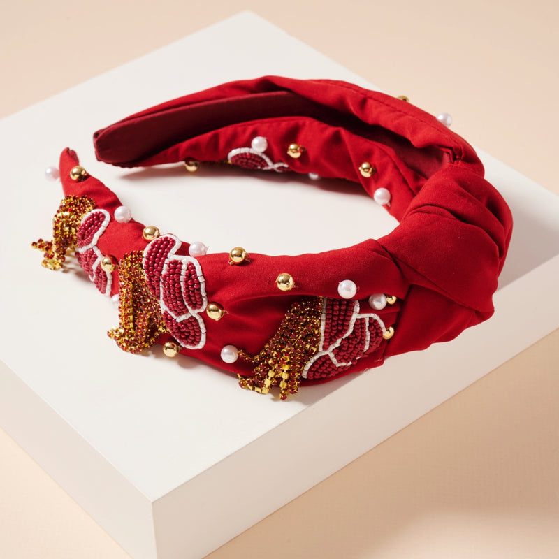 Tassels Seed Bead & Pearls Headband