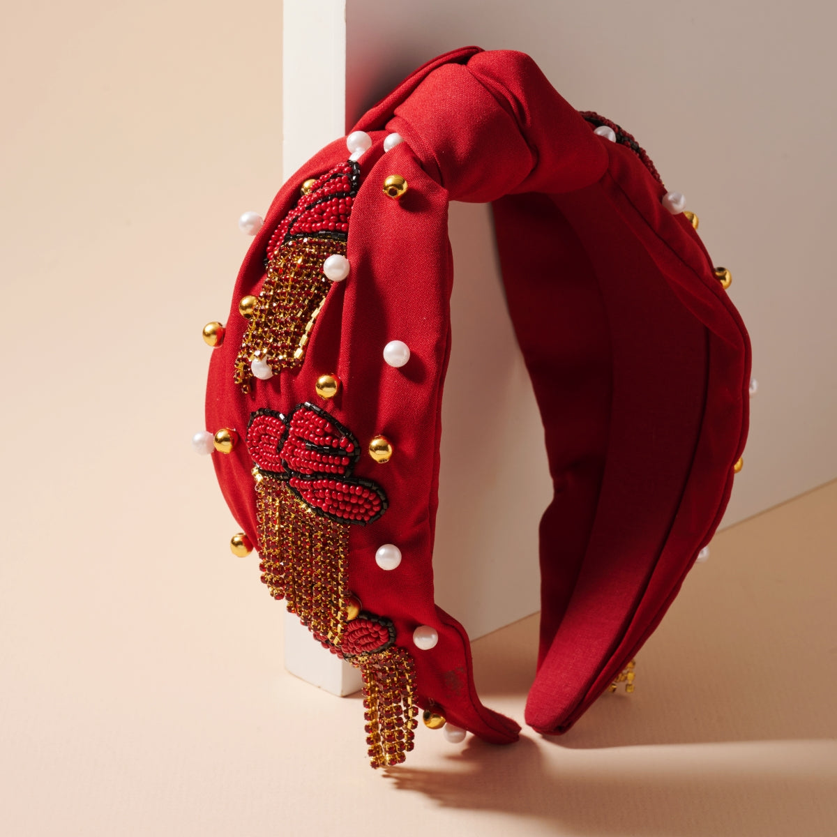 Tassels Seed Bead & Pearls Headband