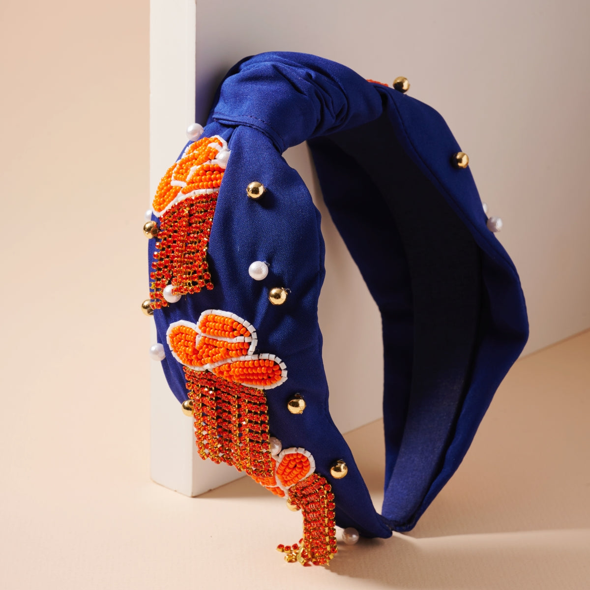 Tassels Seed Bead & Pearls Headband