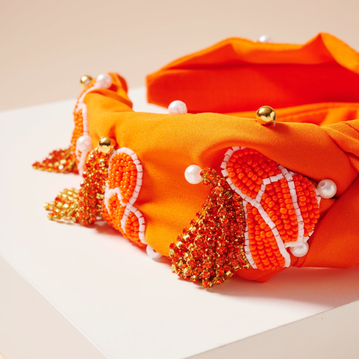 Tassels Seed Bead & Pearls Headband