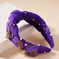 Tassels Seed Bead & Pearls Headband