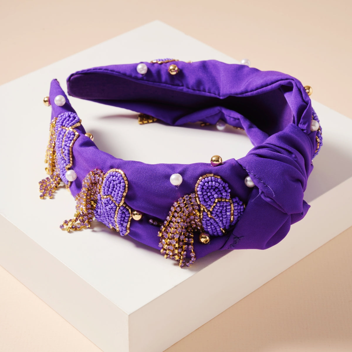 Tassels Seed Bead & Pearls Headband