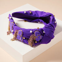 Tassels Seed Bead & Pearls Headband