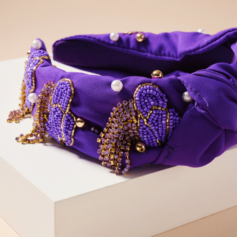 Tassels Seed Bead & Pearls Headband