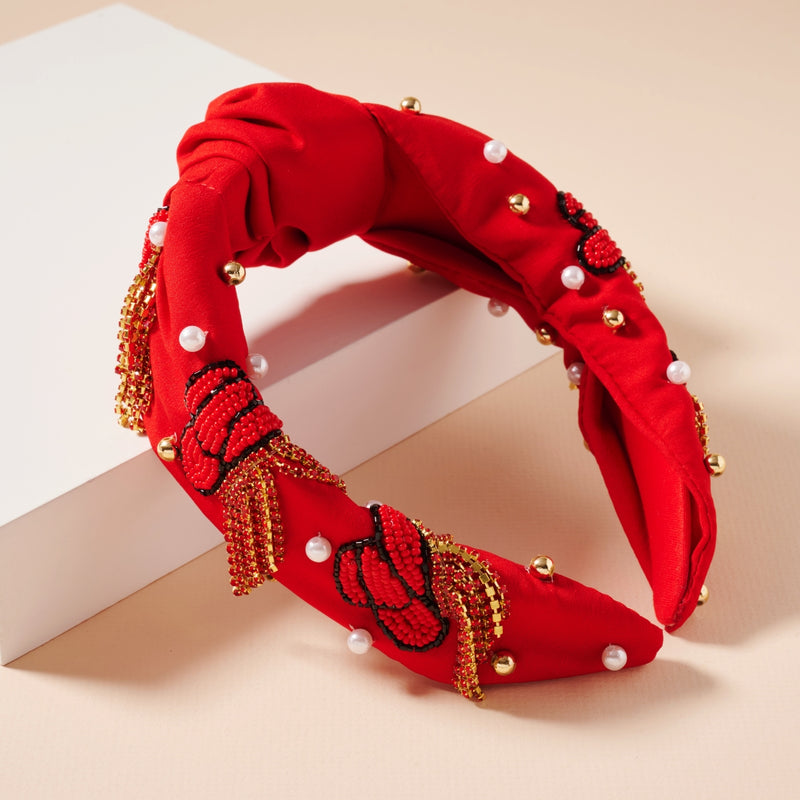 Tassels Seed Bead & Pearls Headband