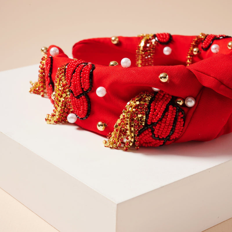 Tassels Seed Bead & Pearls Headband