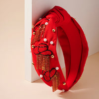 Tassels Seed Bead & Pearls Headband