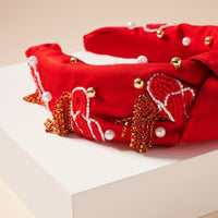 Tassels Seed Bead & Pearls Headband