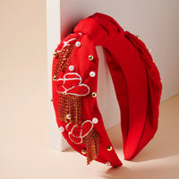 Tassels Seed Bead & Pearls Headband
